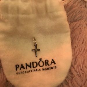 Pandora symbol of faith cross dangle charm